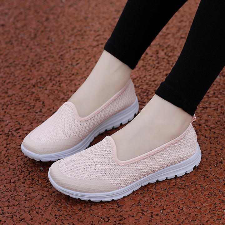 Dame Slip-On Komfort Sneakers med åndbart strik-overmateriale Stilla