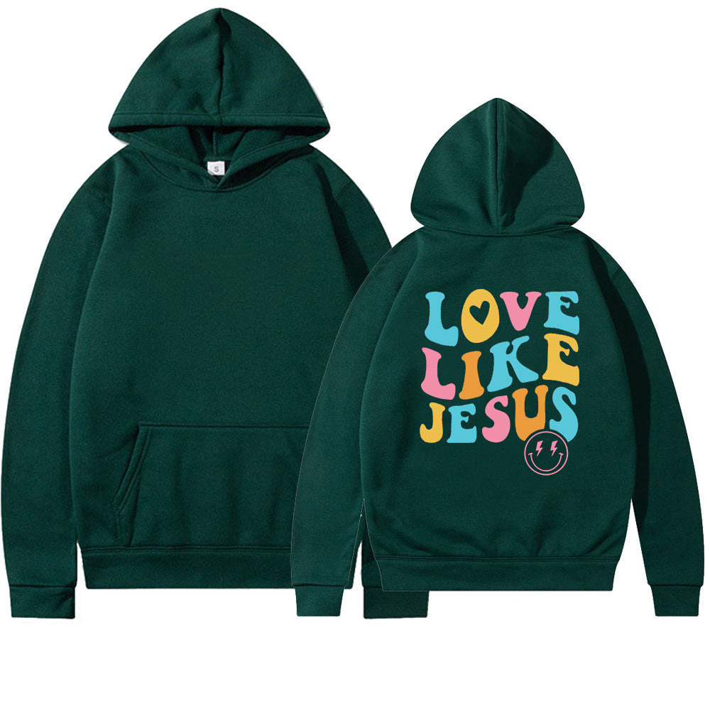 Kvindernes Oversized Hoodie med Farverig Print Skovae