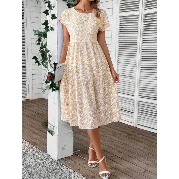 Dame Midi-Kjole med floral design Stilla