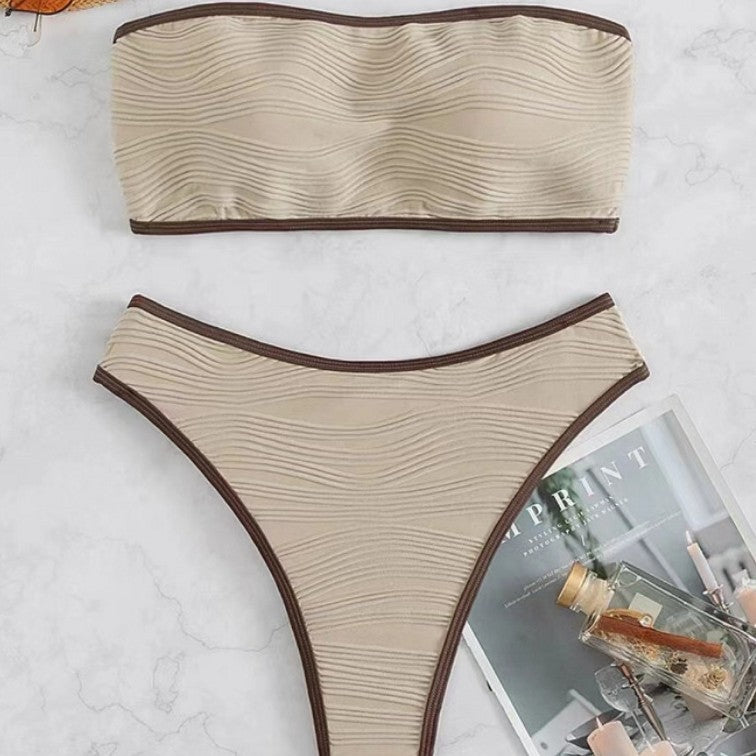 Dame Strapless Ribb-Bikini-Sæt Stilla