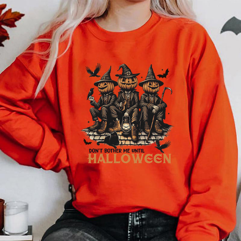 Kvinders sweatshirt med sæsonbestemt Halloween-motiv og afslappet pasform Stilla