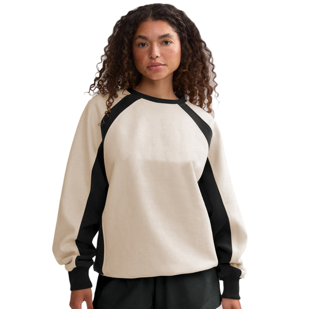 Dame sporty sweatshirt med kontrasterende raglanærmer og afslappet pasform Stilla