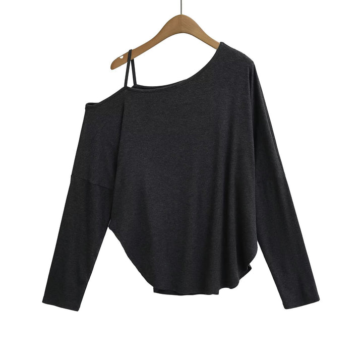 Dame afslappet Off-Shoulder langærmet skjorte med mode detaljer og raffineret snit Stilla