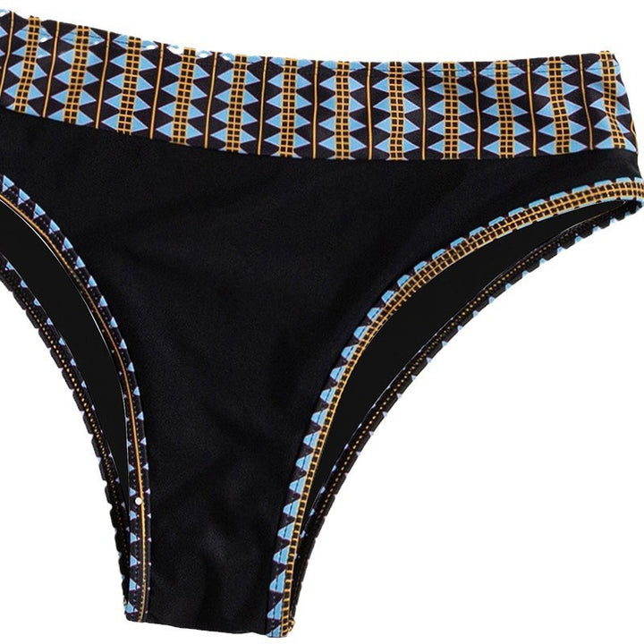 Dame Højtaljede geometriske tryk Bikini sæt Stilla