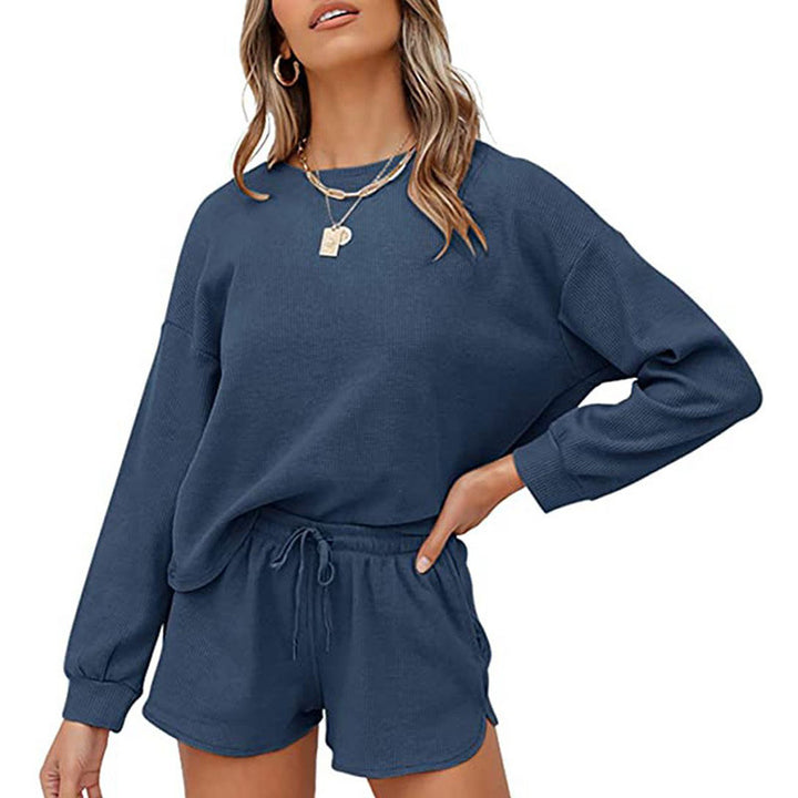 Dame fritids-loungewear-sæt med oversize trøje og shorts Stilla