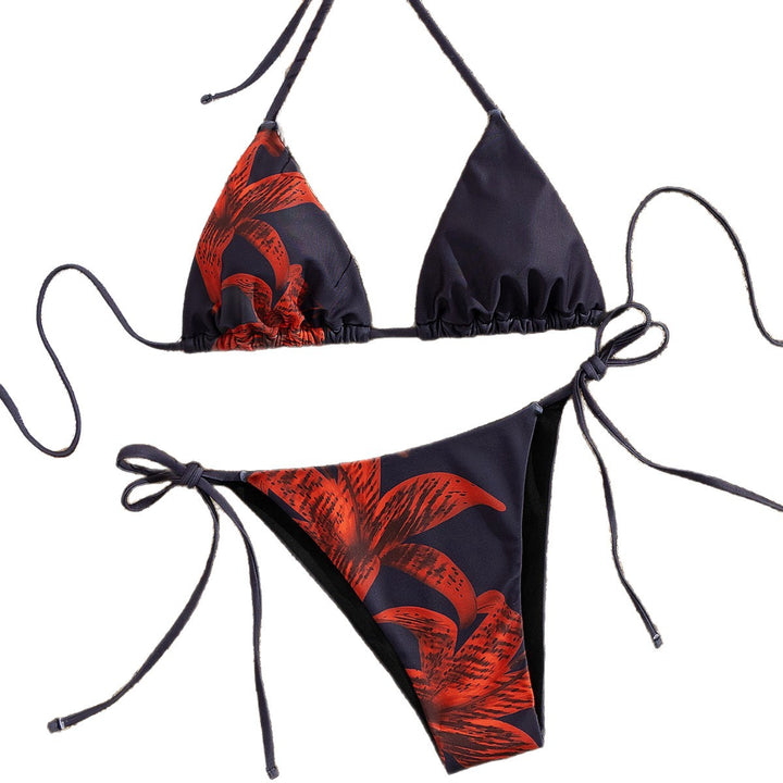 Dame bikini-sæt med justerbare stropper og blomstertryk Stilla