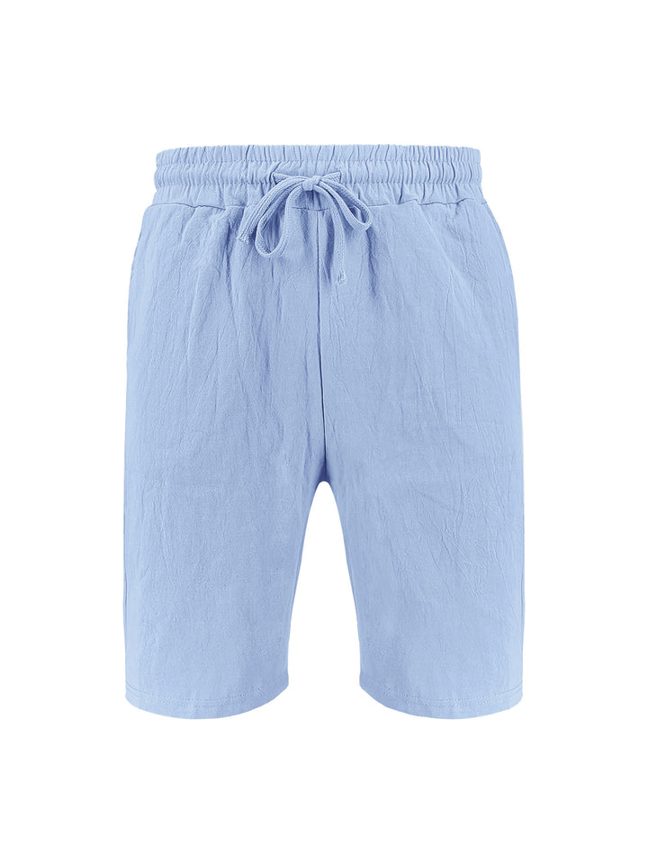 Dame afslappede linned-short med elastisk talje og praktiske lommer Stilla
