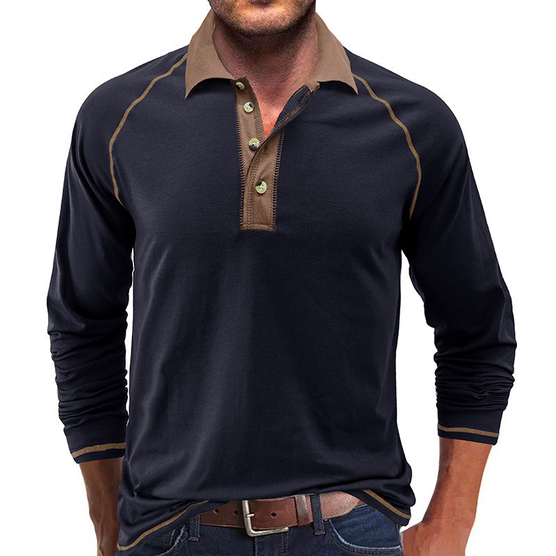 Herrer Langærmet Polo T-shirt Stilla