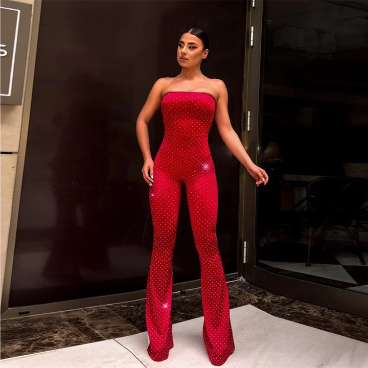 Dame strapless paillet bred jumpsuit Stilla