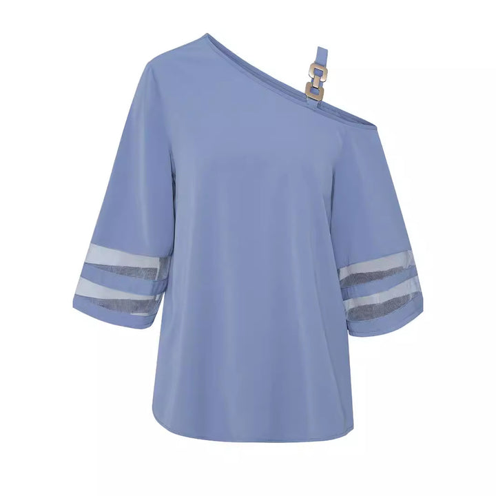 Dame top med transparente ærmer Stilla