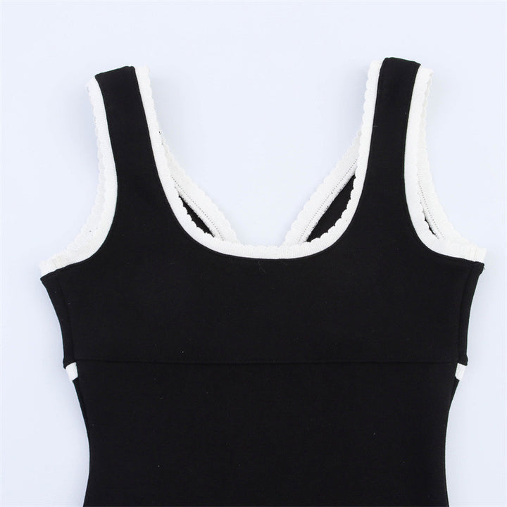Femme Elegante V-hals Bodycon kjole med spidse accenter Stilla