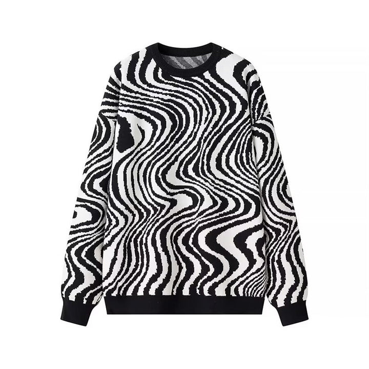 Femme Grafisk Mønster Strikpullover Stilla
