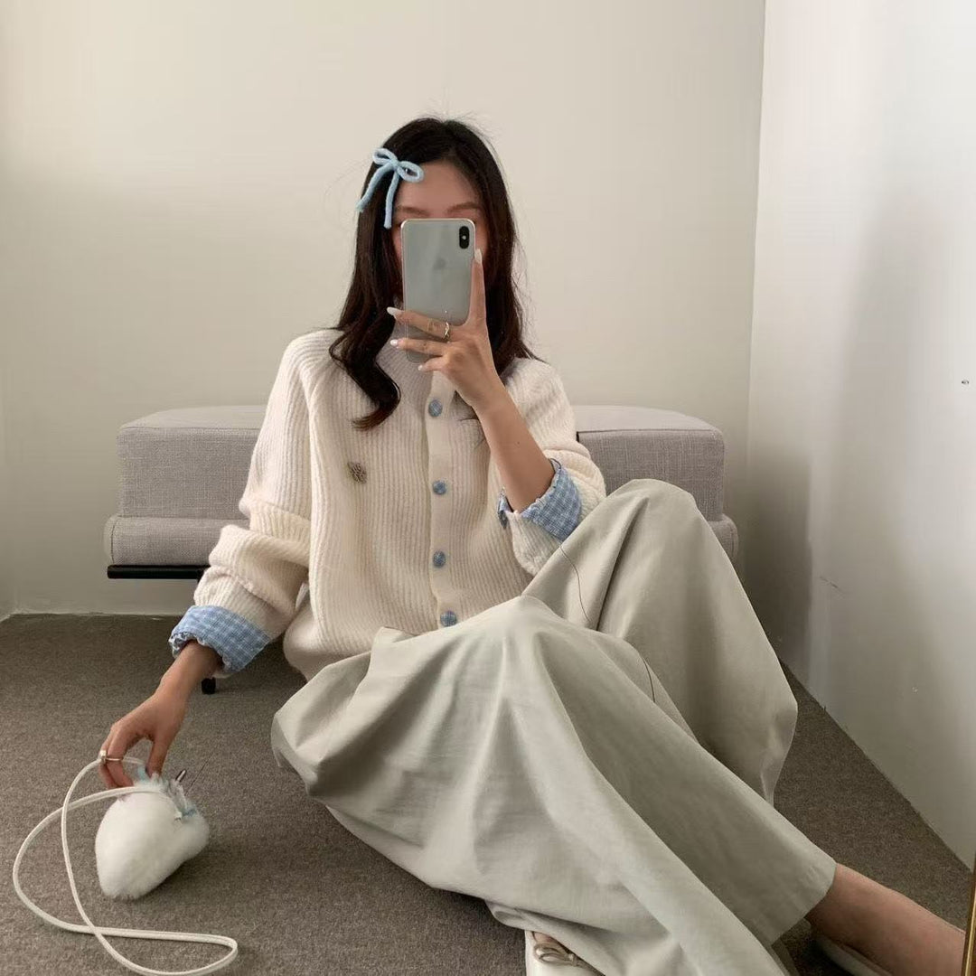 Kvinder Fashionable Cardigan med Noble Knap Detaljer Stilla