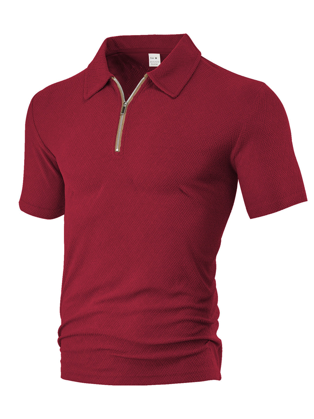 Herrer sporty kortærmet polo med lynlås og struktureret design Stilla