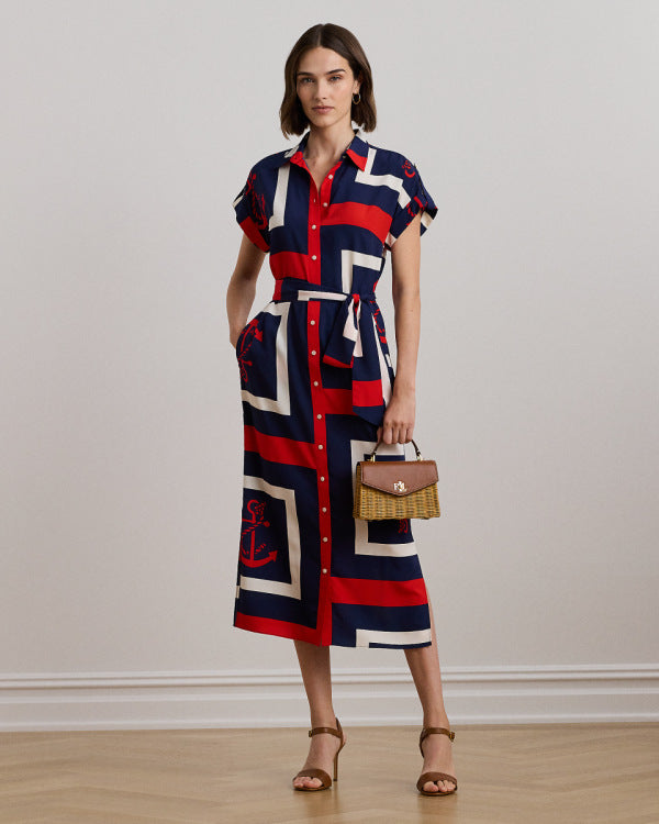 Dame Button-Up Midi Kjole Stilla