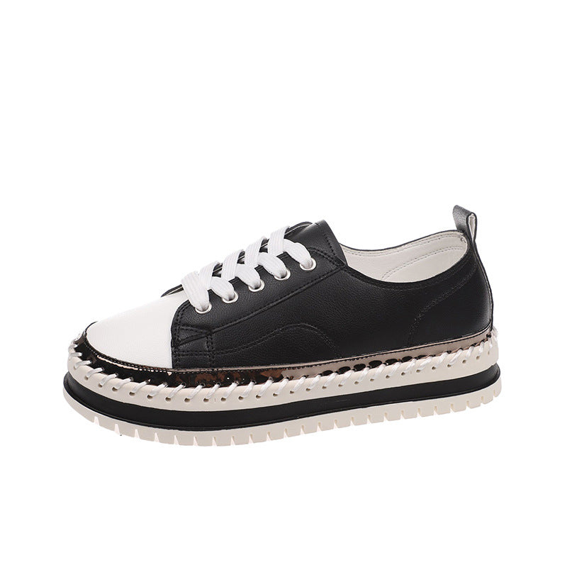 Dame mode Sneakers med kvalitetslæder og trendy kædesål Stilla