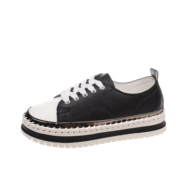 Dame mode Sneakers med kvalitetslæder og trendy kædesål Stilla