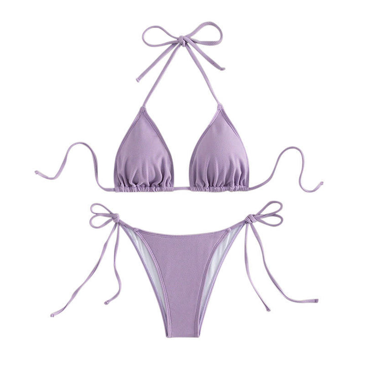 Dame triangel bikini med justerbare bindebånd og feminin snit Skovae