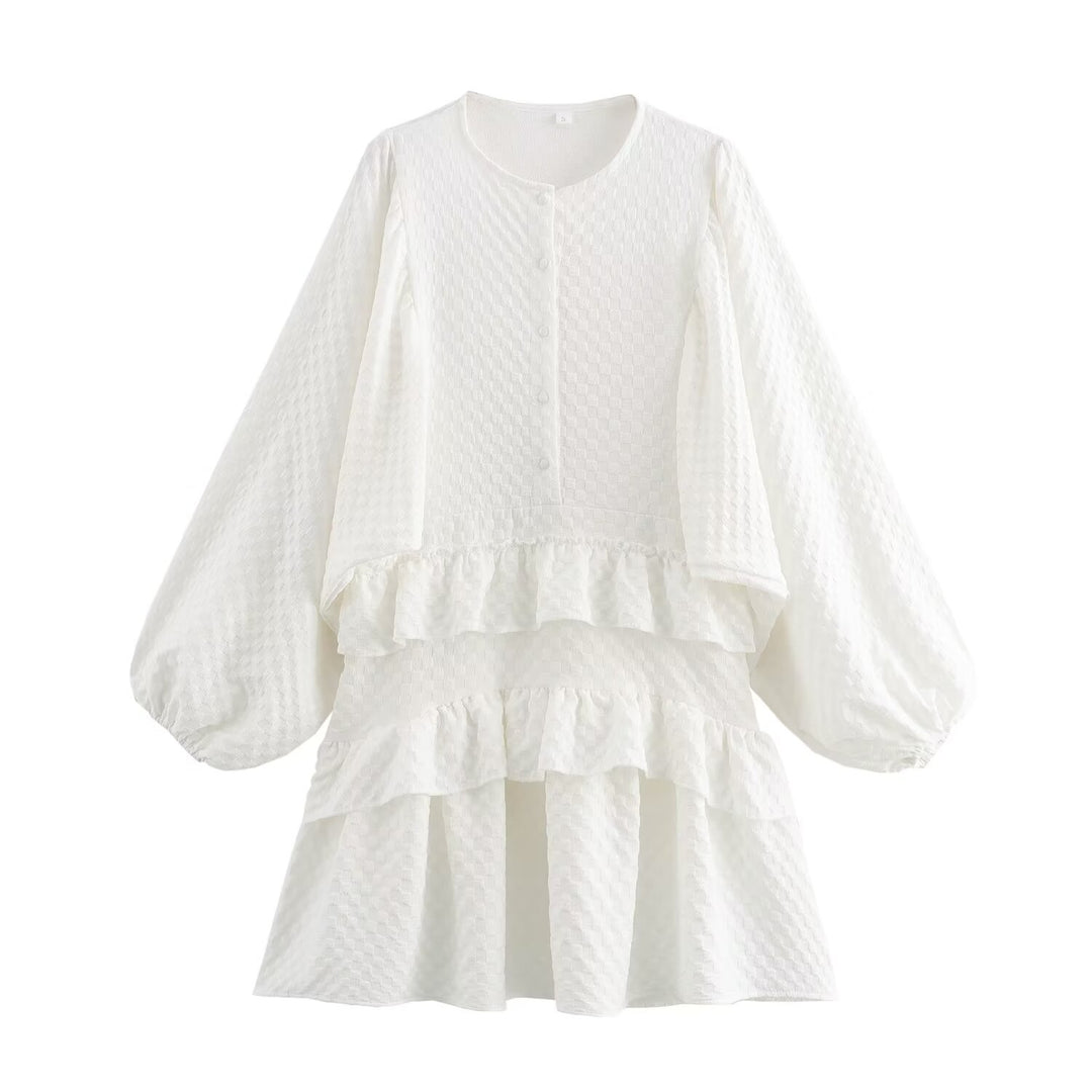 Femme Lag Ruffle Kjole Stilla