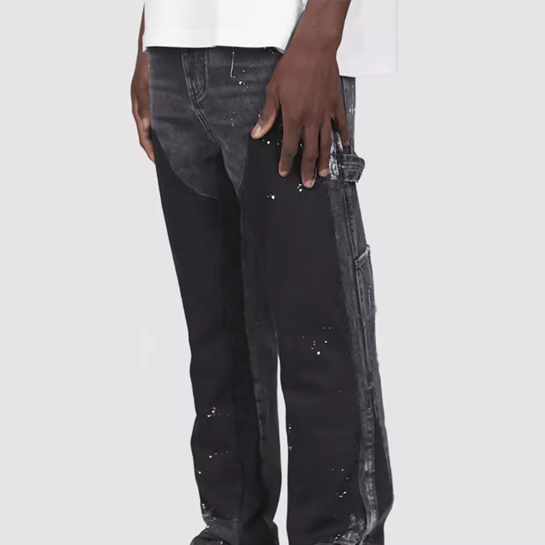 Herre Cargo-Jeans med unikt vaskeeffekt Stilla