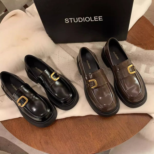 Dame Chic Spænde-detalje Platform Slipper Stilla