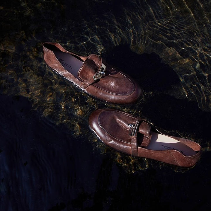 Herrer Premium Læder Slipper med dekorativt accent Stilla