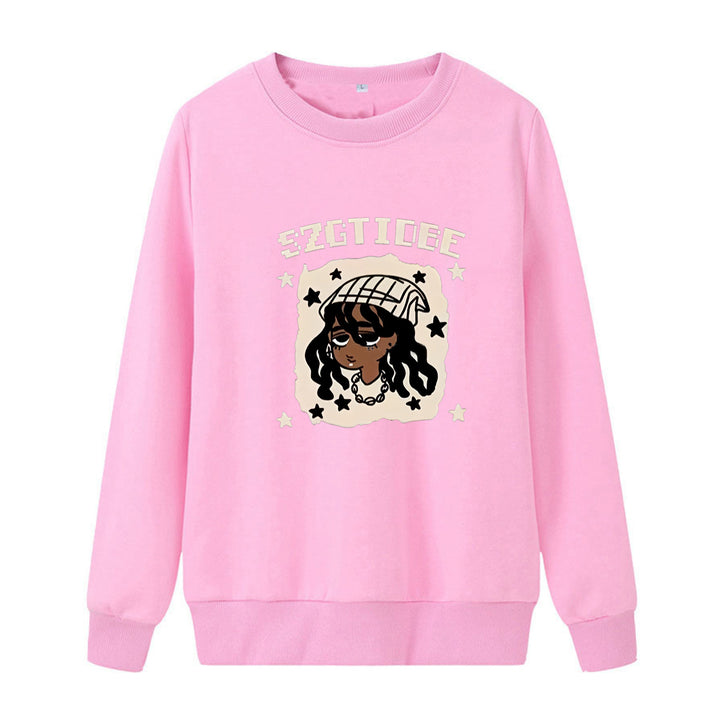 Kvinders afslappede sweatshirt med kunstnerisk print Skovae