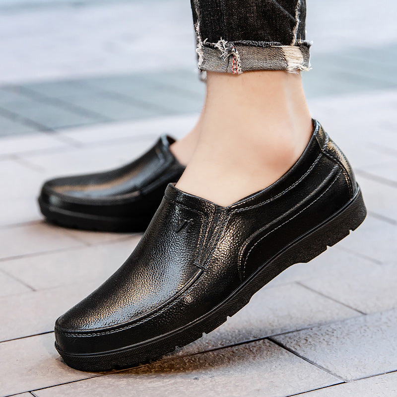 Herre elegante og komfortable slippers i læder med skridsikker sål Stilla