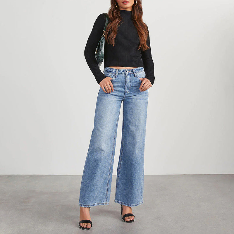Dame Løs Jeans med høj talje og afslappet snit Stilla