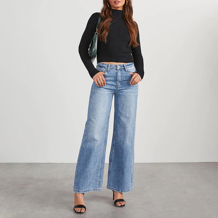 Dame Løs Jeans med høj talje og afslappet snit Stilla