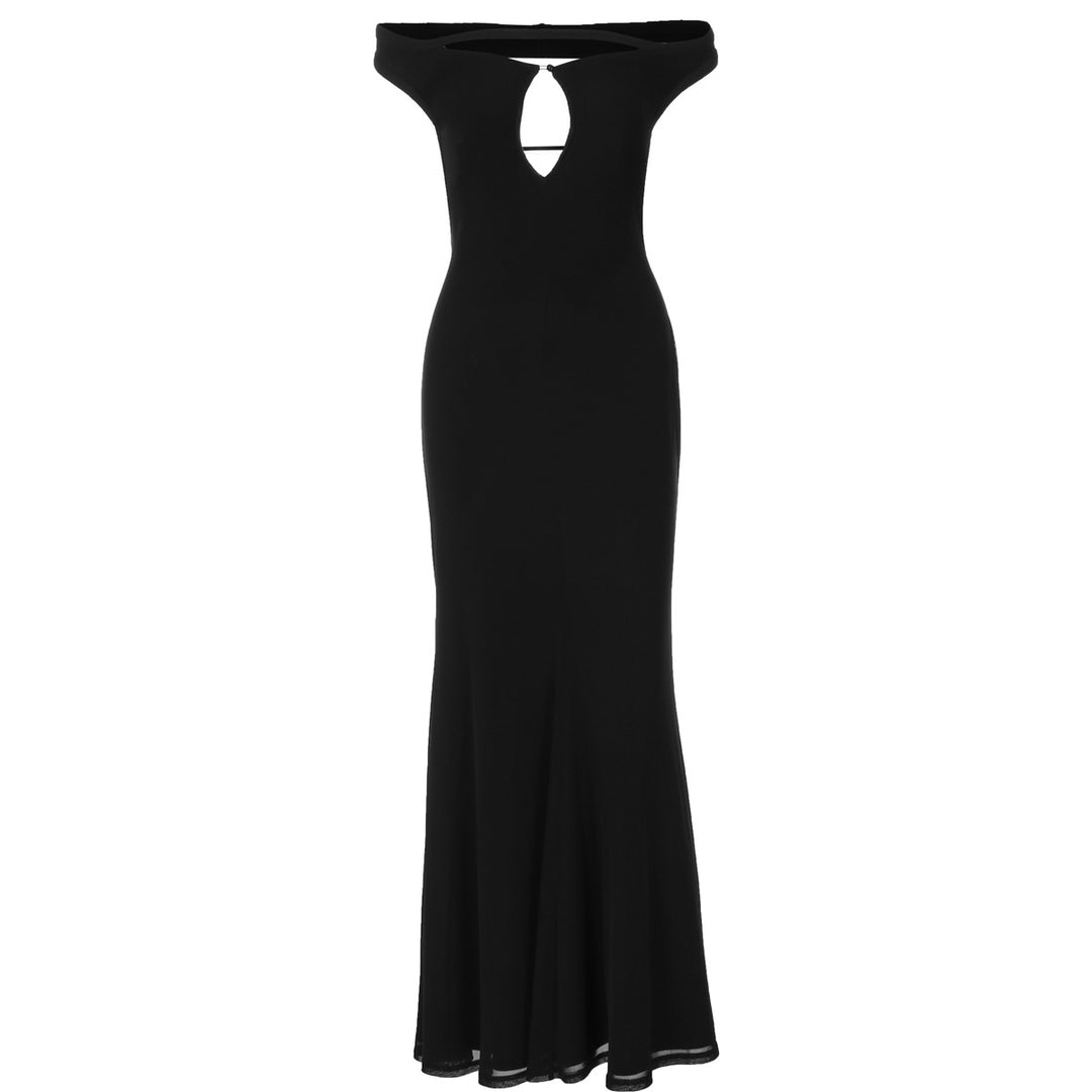 Dame Elegant Wrap Kjole med Off-Shoulder Design og Split Ryg Skovae