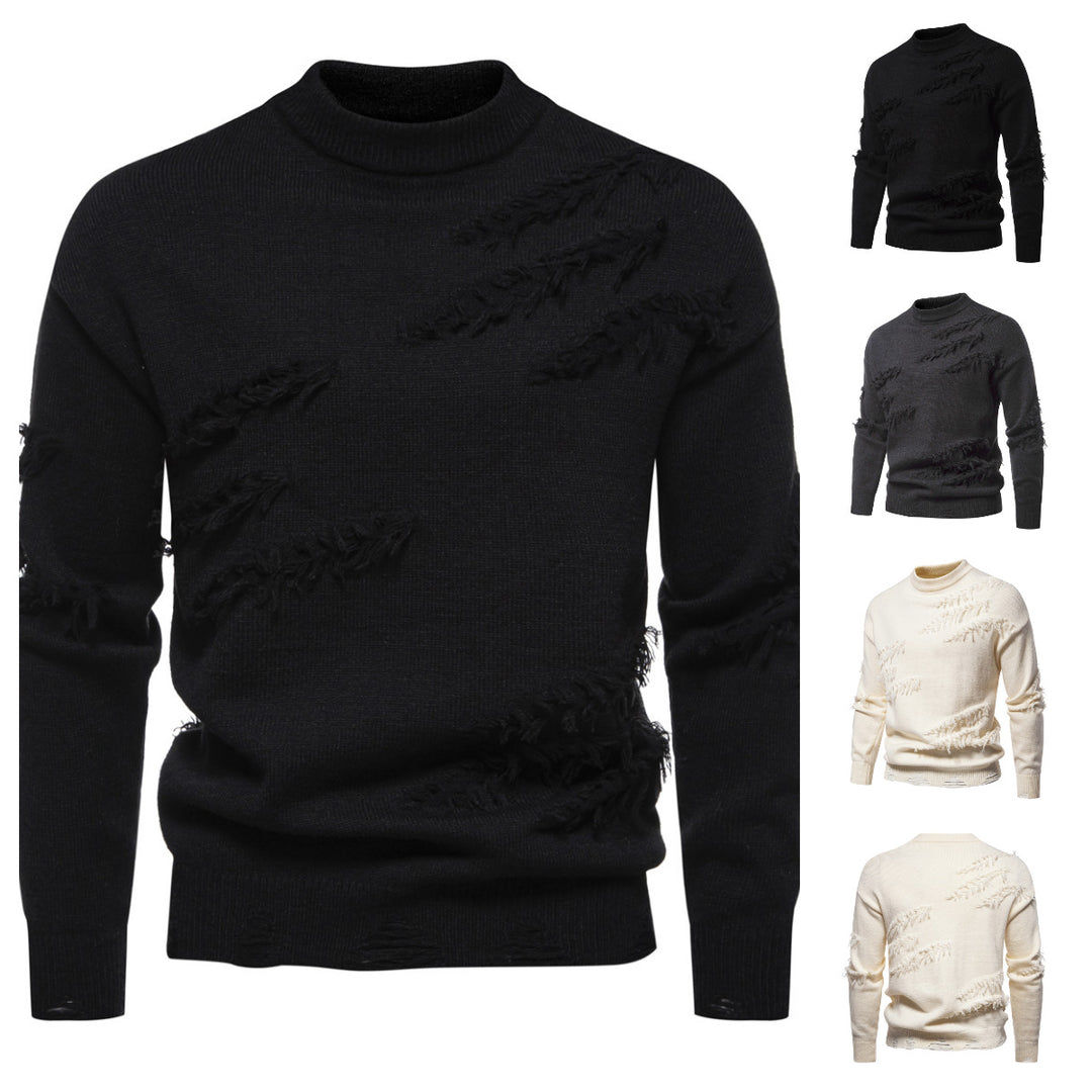 Herrer Vintage Høj Krave Pullover Stilla