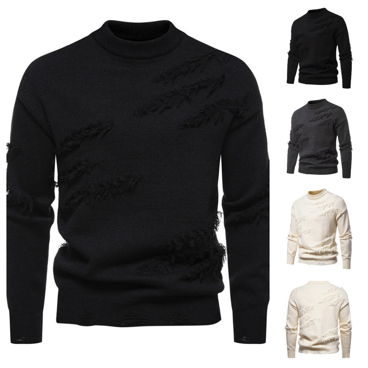 Herrer Vintage Høj Krave Pullover Stilla