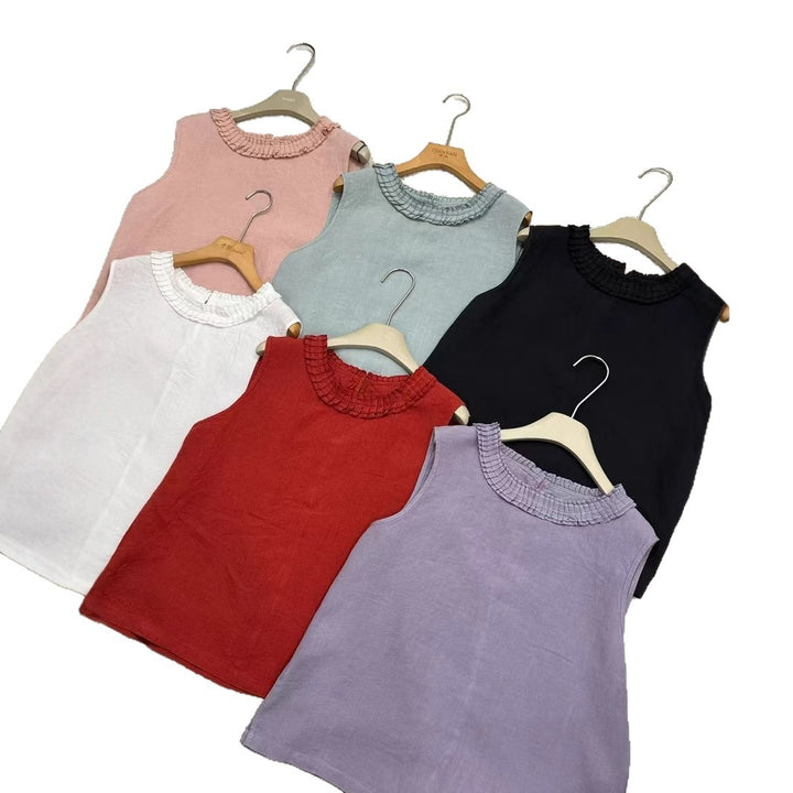 Femme Rynketudskæring Bomulds Tanktop Stilla
