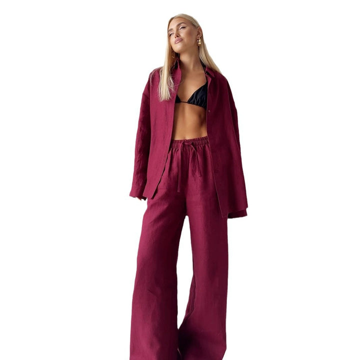 Femme Relaxed Fit Linned To-Delet Sæt Stilla