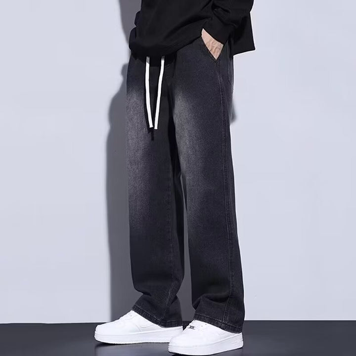 Herre afslappede Relaxed Fit jeans med moderne snit og elastisk bånd Stilla