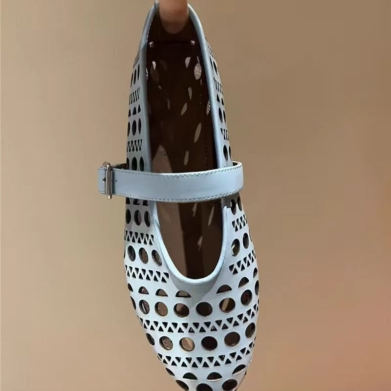 Dame Stilige Mary Jane Ballerinas Stilla