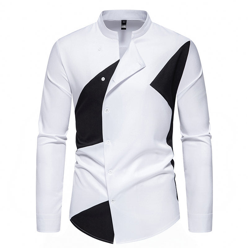 Herre Stilfuld Abstrakt Mønster Button-Up Skjorte Stilla