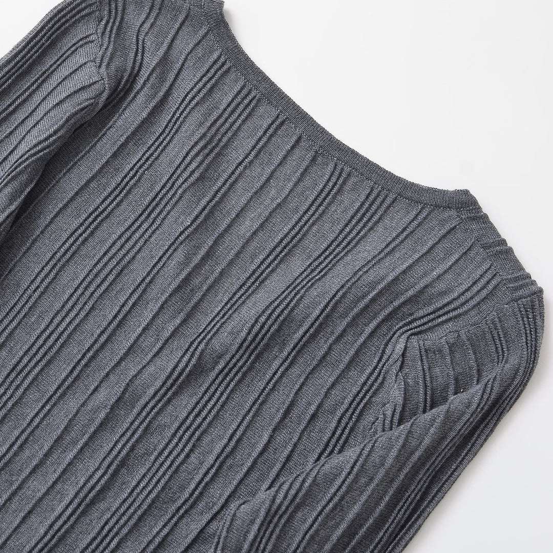 Femme Ribbede Langærmet Pullover Stilla
