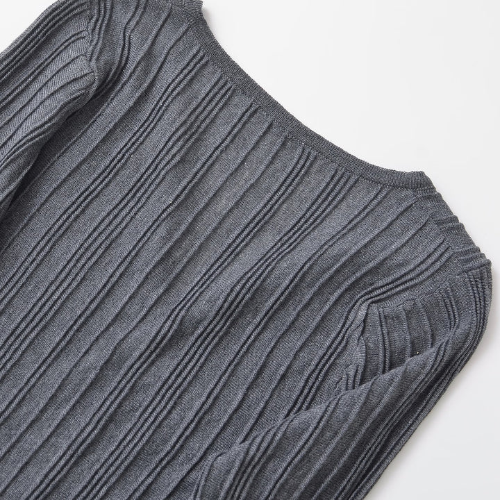 Femme Ribbede Langærmet Pullover Stilla