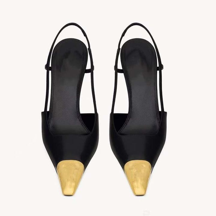 Dame Stiletto-hæle med moderigtige metallic-detaljer Stilla