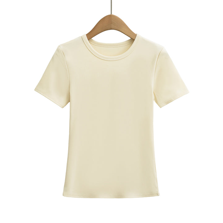 Dame Basic T-shirt lavet af åndbart bomuldsblandingsmateriale Stilla