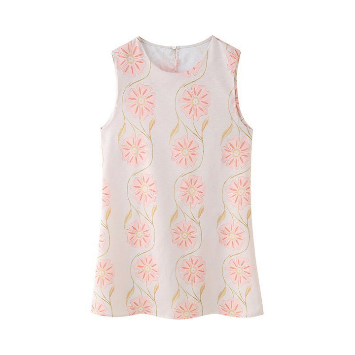 Femme Floral Broderet Ærmeløs Top Stilla