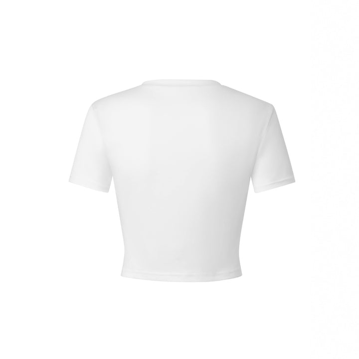 Dame Crop-Top med nostalgisk grafikdesign Skovae
