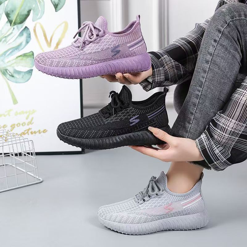 Femme Åndbare Strik Sneakers Stilla
