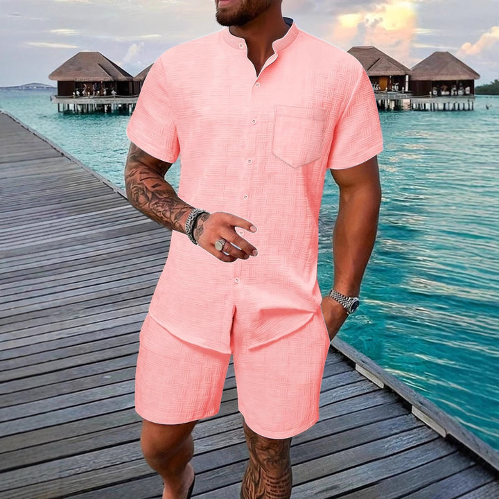 Herrer Casual Kortærmet Relaxed Fit Sæt Stilla