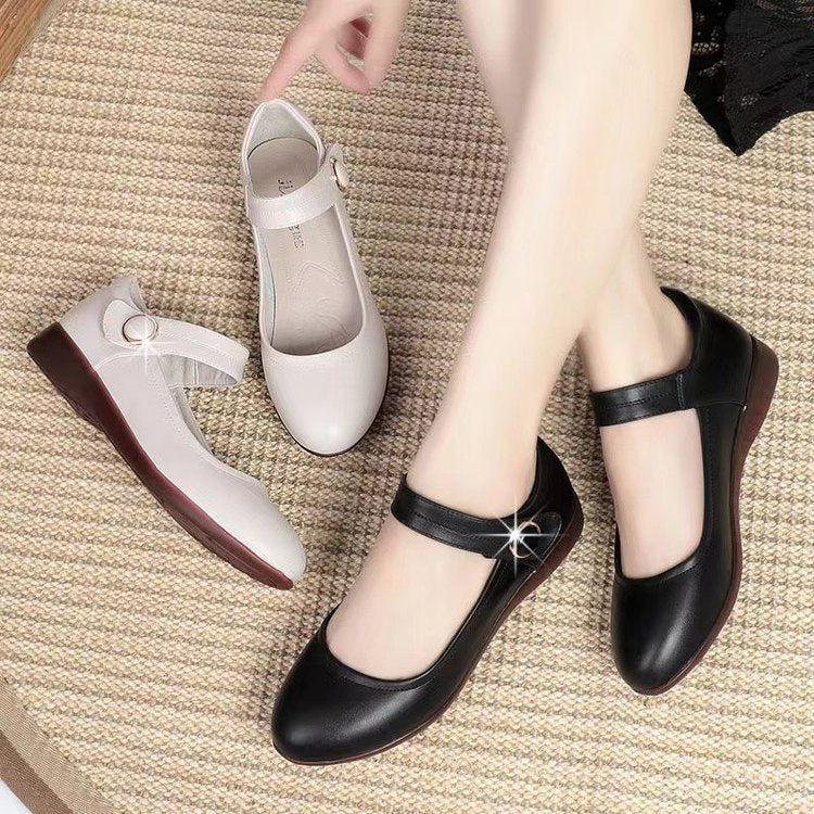 Dame Mary Jane Ballerinas med elegant rem og komfortabel indersål Stilla