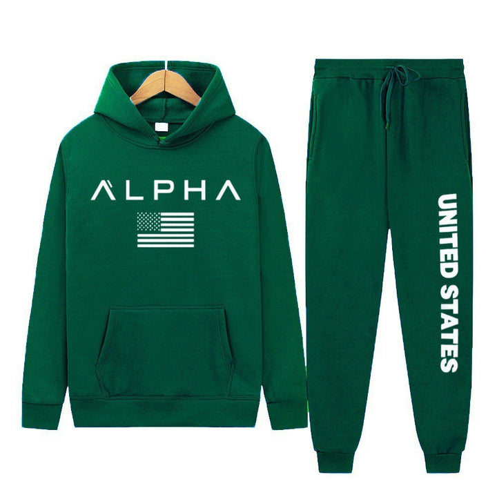 Kvinders hoodie og joggingbukser sæt med kreativt frontprint og sporty snit Skovae