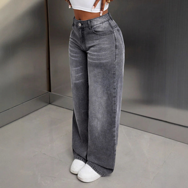Kvinders fashionable brede jeans lavet af højkvalitets denim Stilla