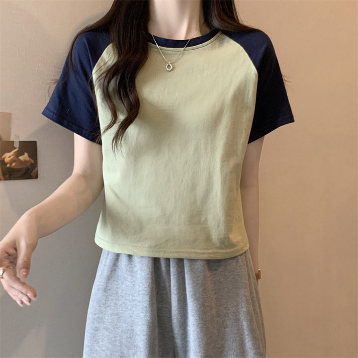 Femme Casual Farveblok T-Shirt Stilla